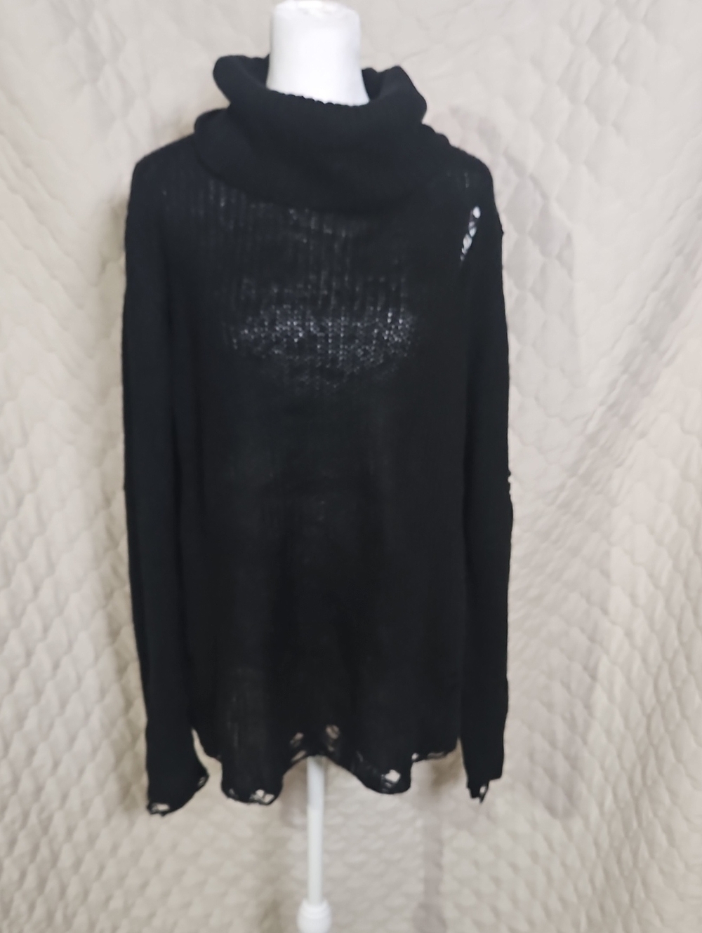 KILLSTAR Distressed Turtleneck Sweater